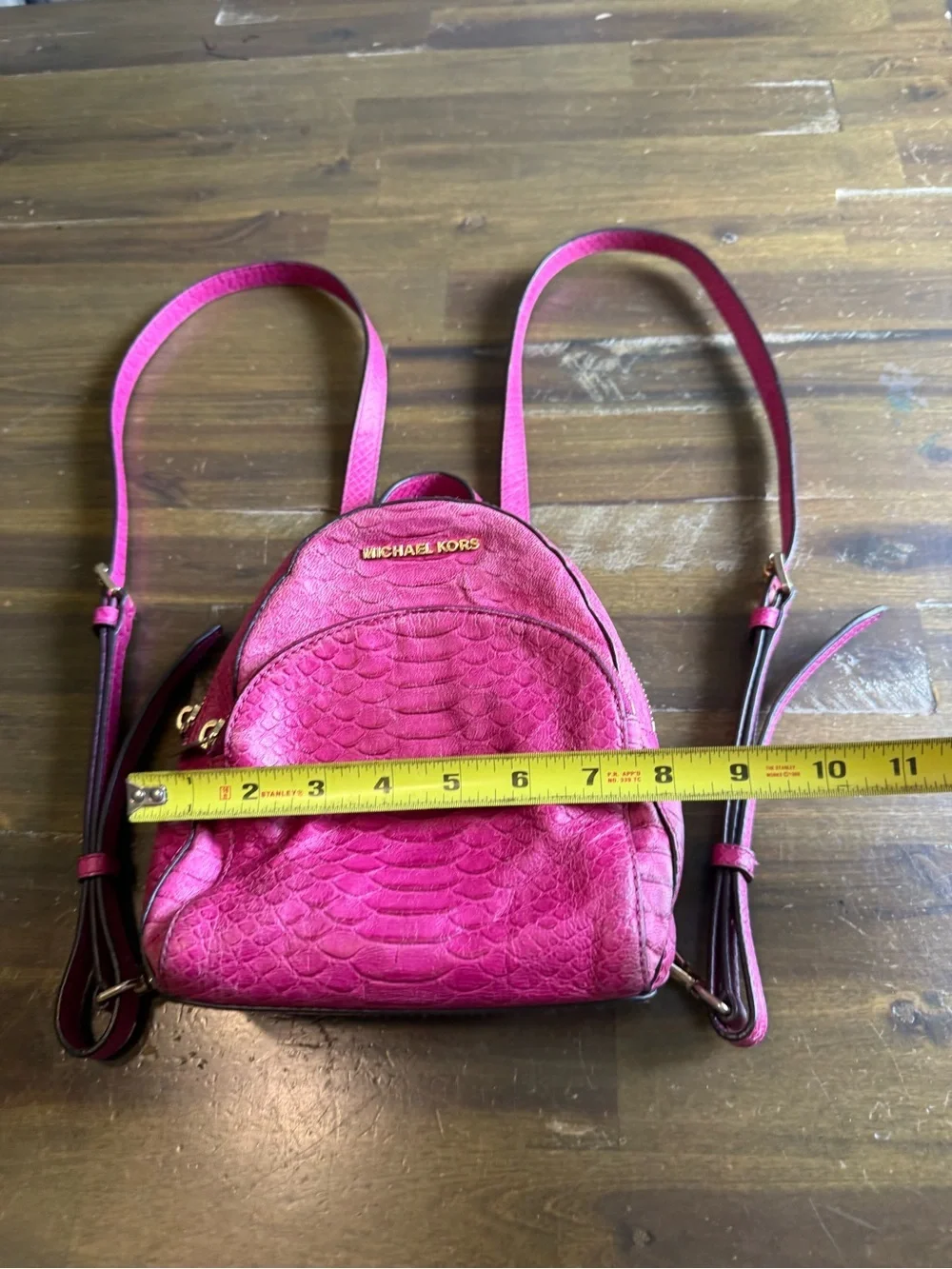 Michael Kors Embossed Leather Backpack
